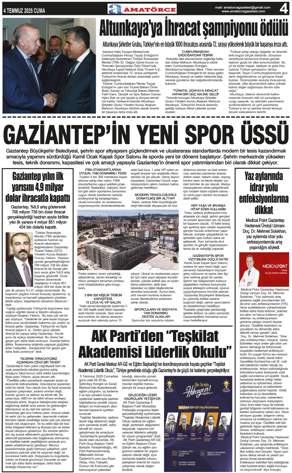 Amatörce Gazetesi 850. Sayı 