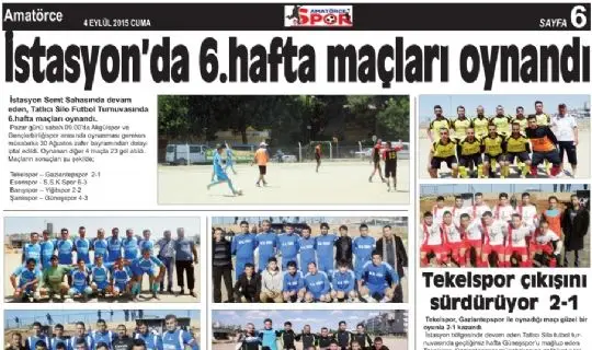 AMATÖRCE GAZETESİ 469 SAYI 6. SAYFA