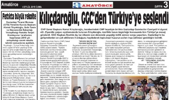 AMATÖRCE GAZETESİ 469 SAYI 3. SAYFA
