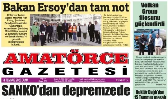 Amatörce Gazetesi 753.Sayı 1.Sayfa