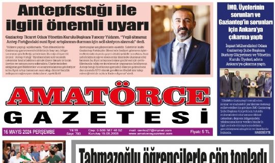 Amatörce Gazetesi 793. Sayı 1. Sayfa