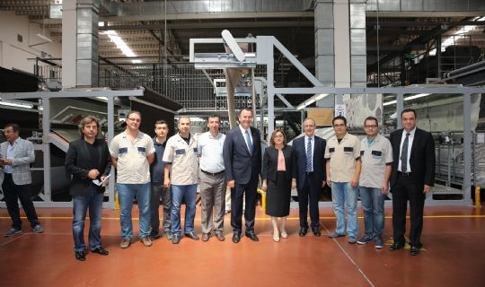Başkan Şahin Kaşmir Halı tesislerinde incelemeler yaptı