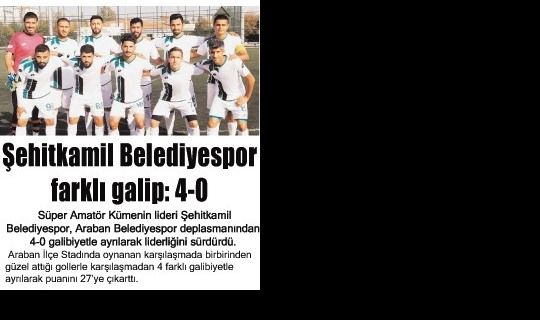 ŞEHİTKAMİL BELEDİYESPOR FARKLI GALİP
