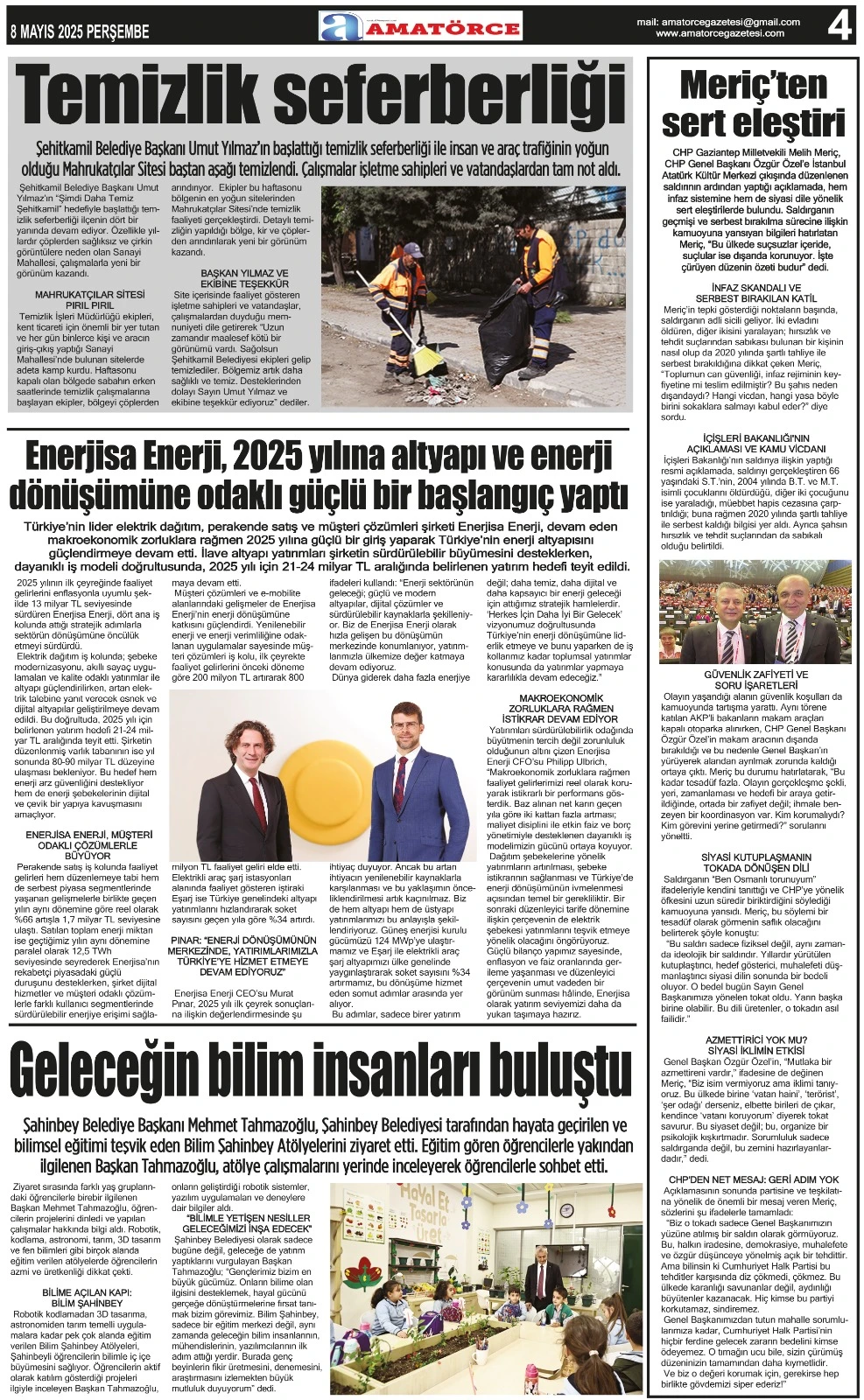 Amatörce Gazetesi 842. Sayı 4. Sayfa 