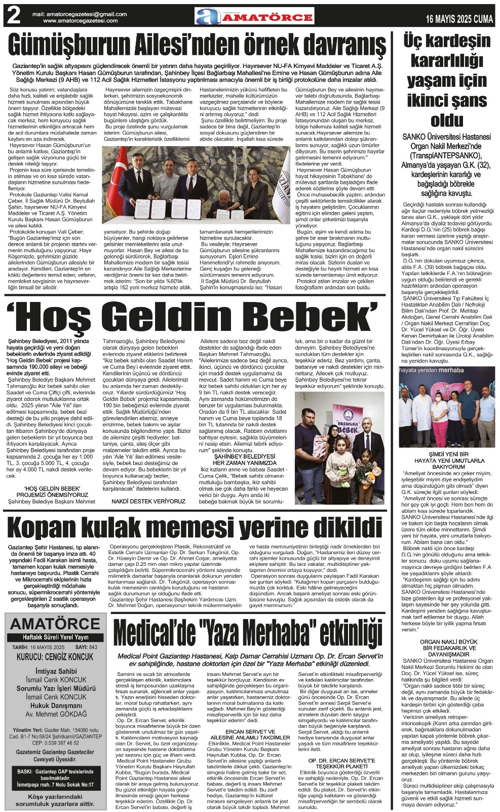 Amatörce Gazetesi 843. Sayı 2. Sayfa 