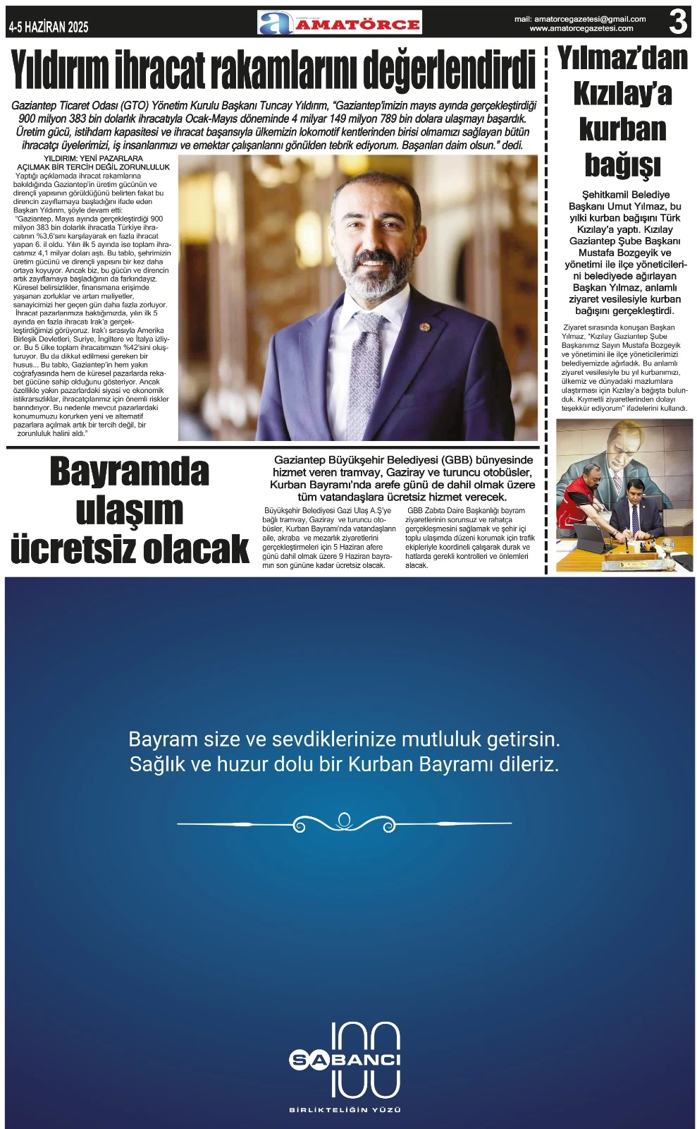 Amatörce Gazetesi 846. Sayı 3. Sayfa 