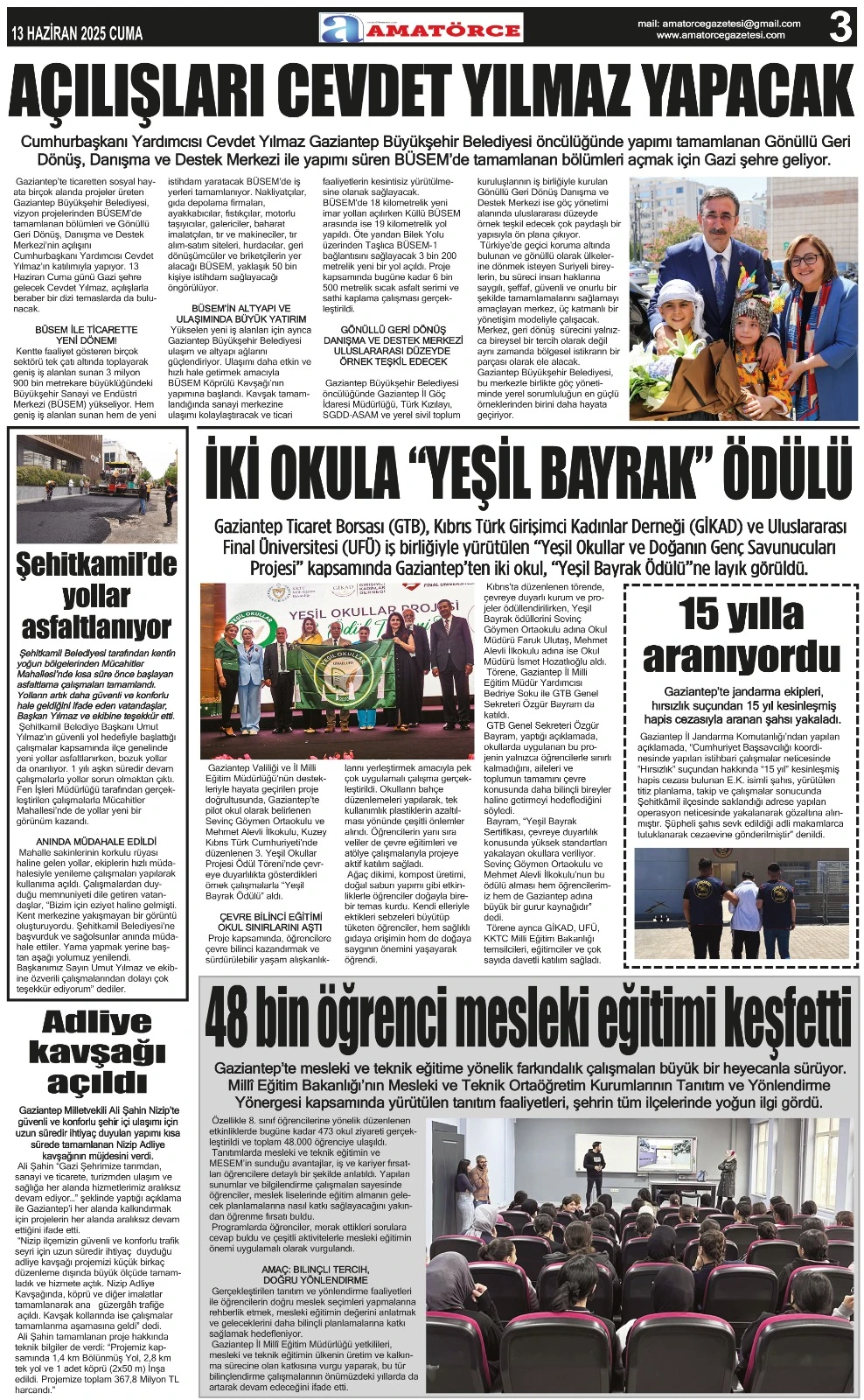 Amatörce Gazetesi 847. Sayı 3. Sayfa 