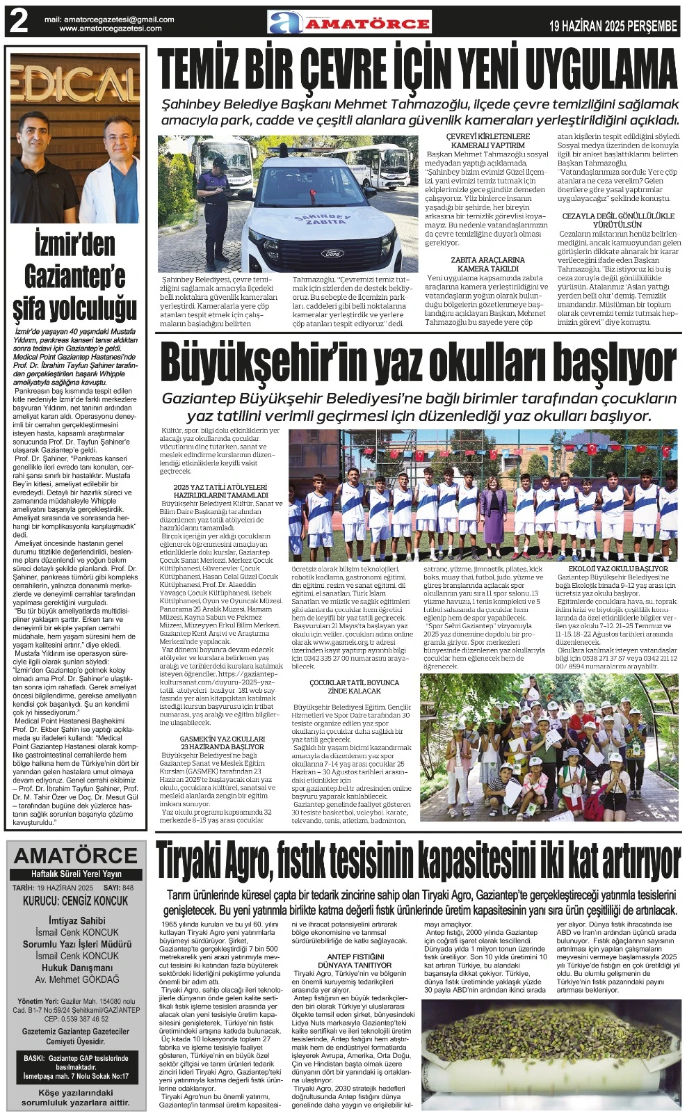 Amatörce Gazetesi 848. Sayı 2. Sayfa 