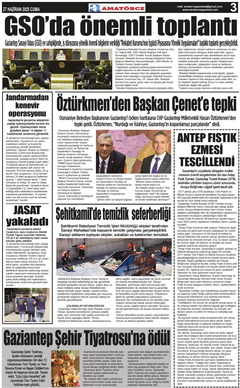 Amatörce Gazetesi 849. Sayı 3. Sayfa 