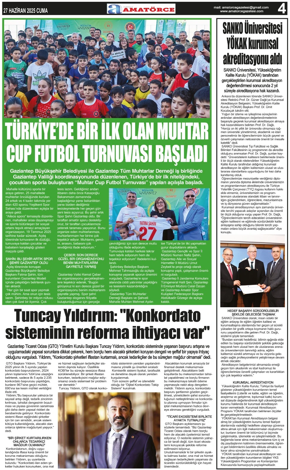 Amatörce Gazetesi 849. Sayı 4. Sayfa 