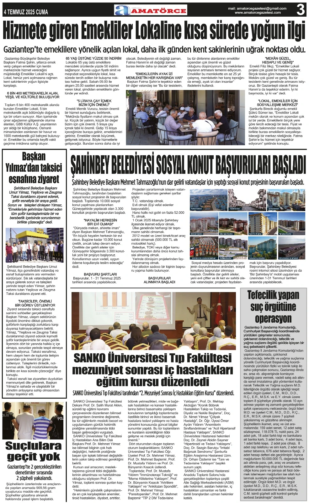 Amatörce Gazetesi 850. Sayı 3. Sayfa 
