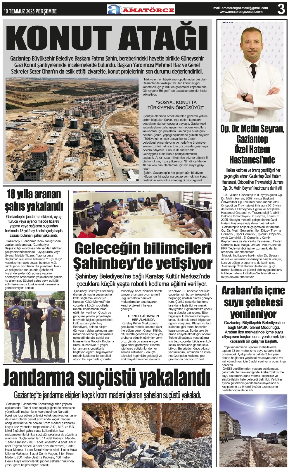 Amatörce Gazetesi 851. Sayı 3. Sayfa 