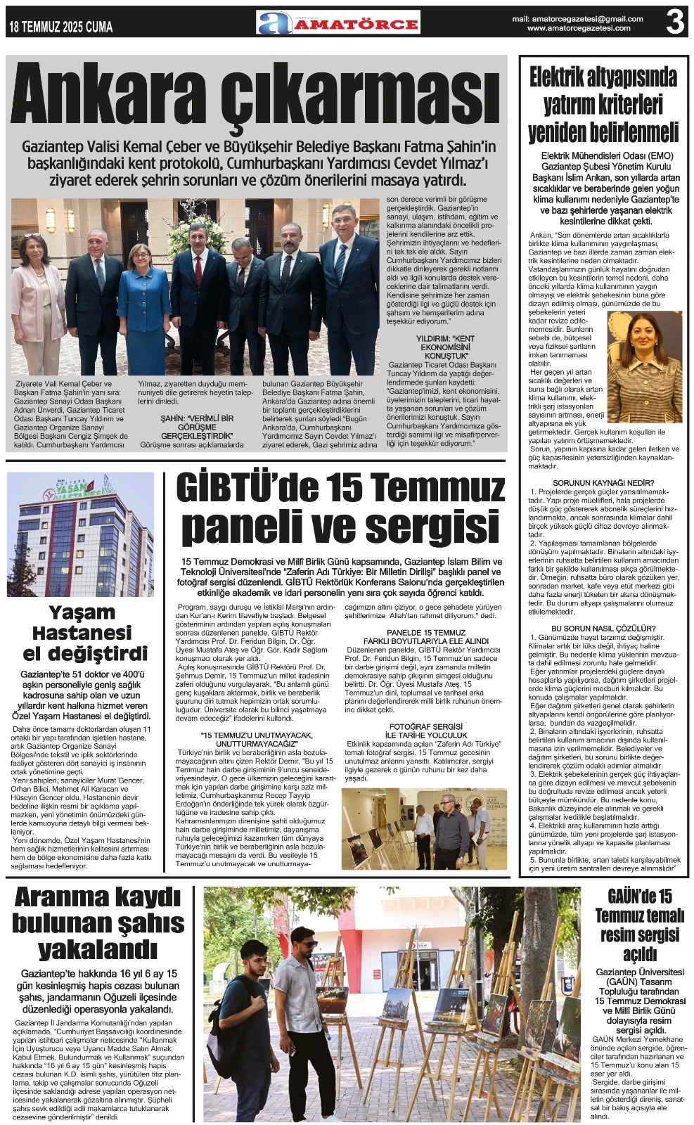 Amatörce Gazetesi 852. Sayı 3. Sayfa 