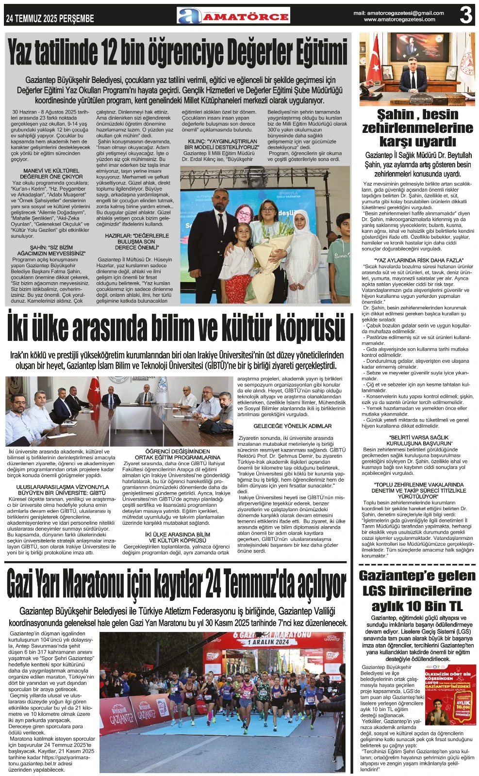 Amatörce Gazetesi 853. Sayı 3. Sayfa 