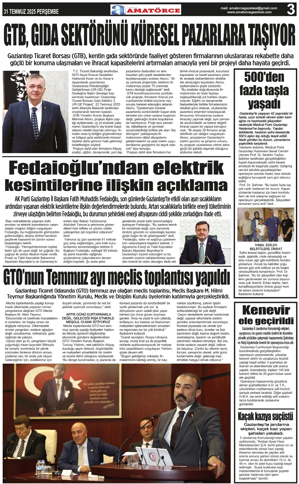 Amatörce Gazetesi 854. Sayı 3. Sayfa 