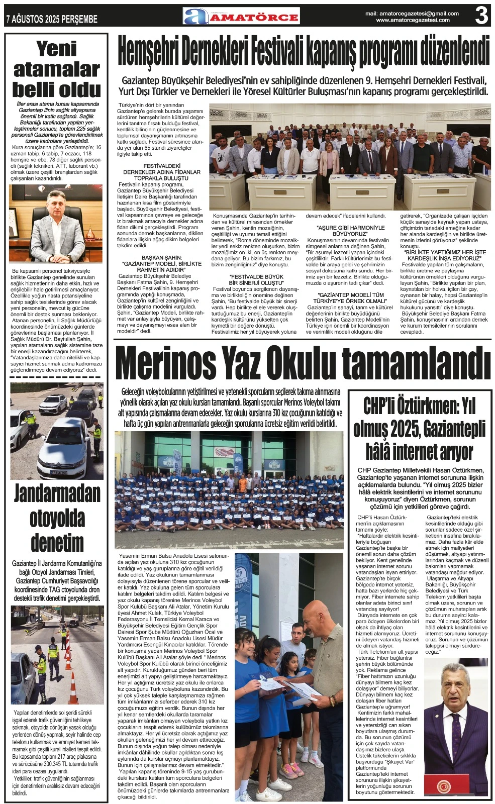 Amatörce Gazetesi 855. Sayı 3. Sayfa 