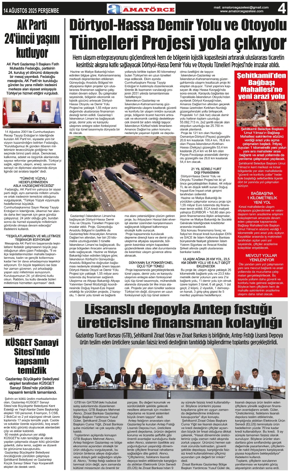 Amatörce Gazetesi 856. Sayı 4. Sayfa 