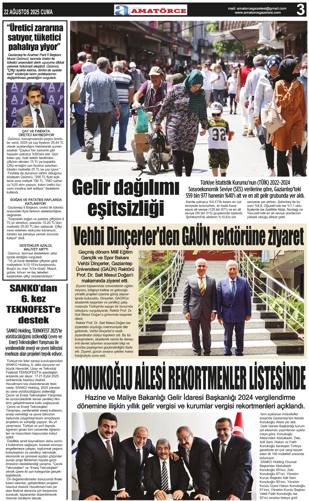 Amatörce Gazetesi 857. Sayı 3. Sayfa 