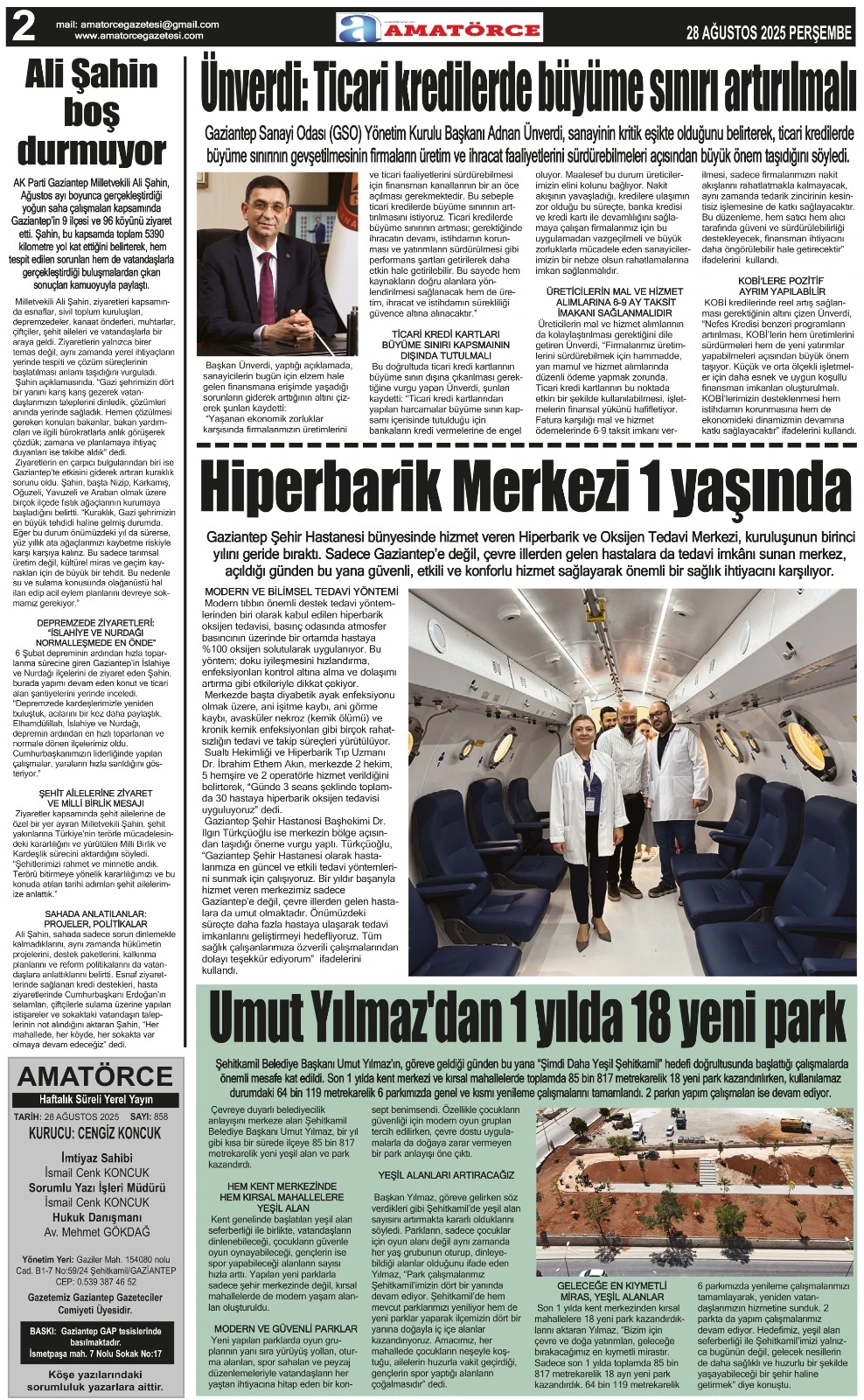 Amatörce Gazetesi 858. Sayı 2. Sayfa 