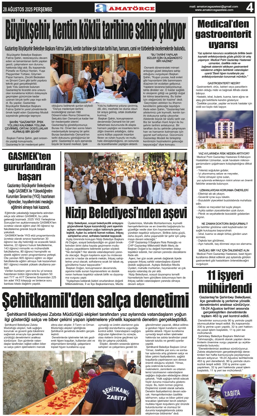 Amatörce Gazetesi 858. Sayı 4. Sayfa 