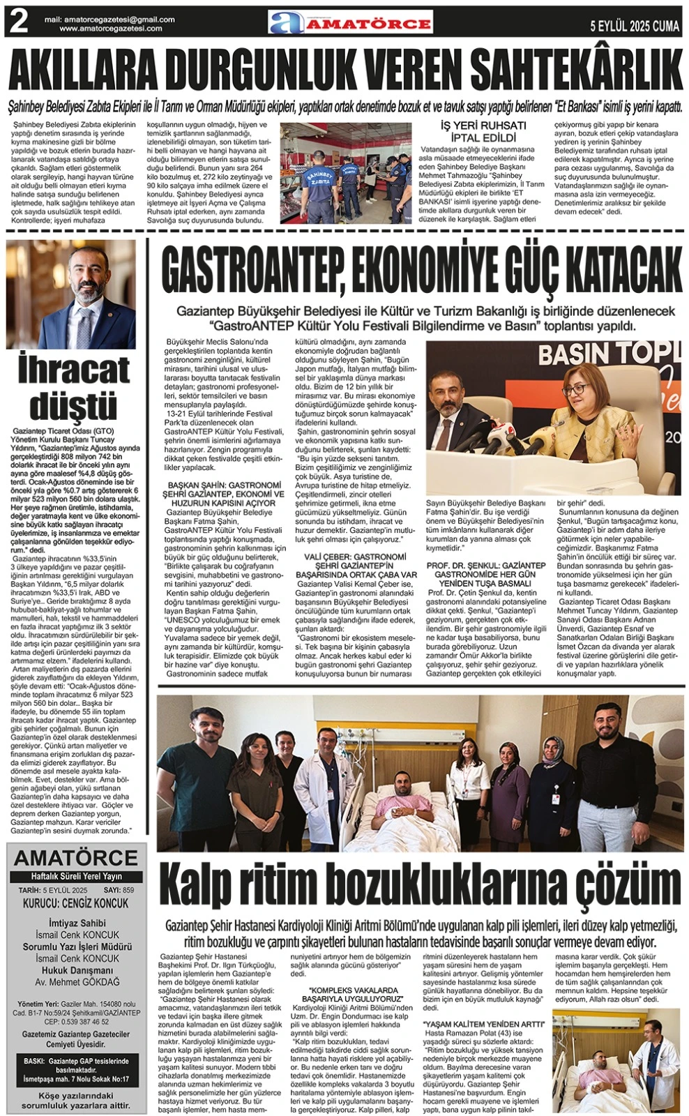 Amatörce Gazetesi 859. Sayı 2. Sayfa 