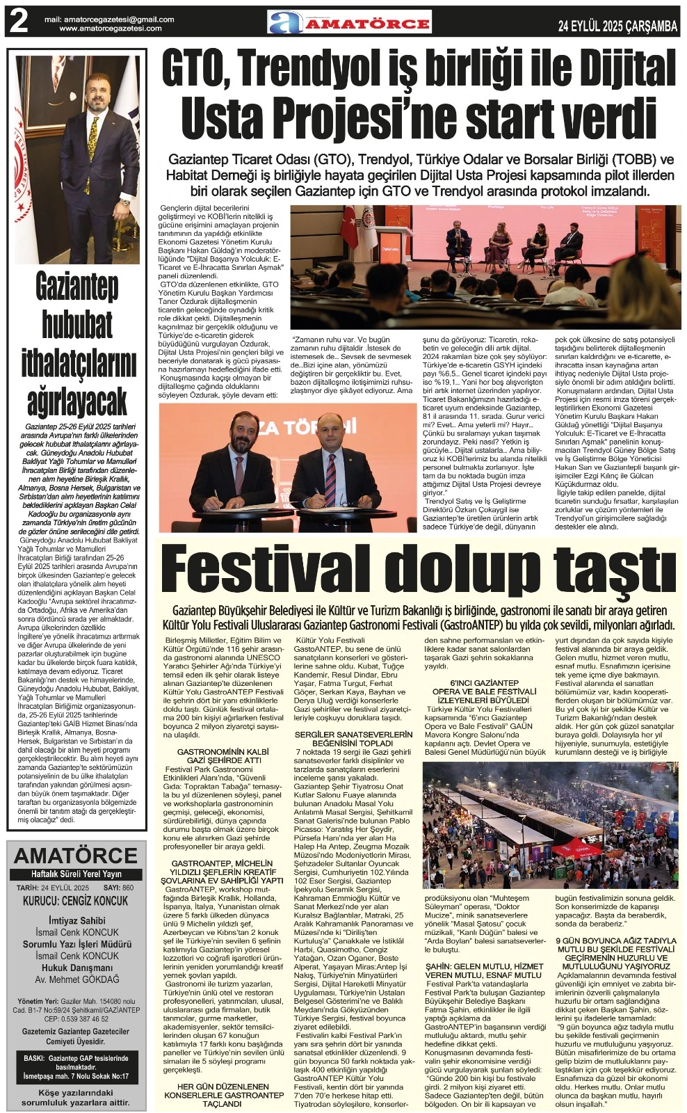 Amatörce Gazetesi 860. Sayı 2. Sayfa 