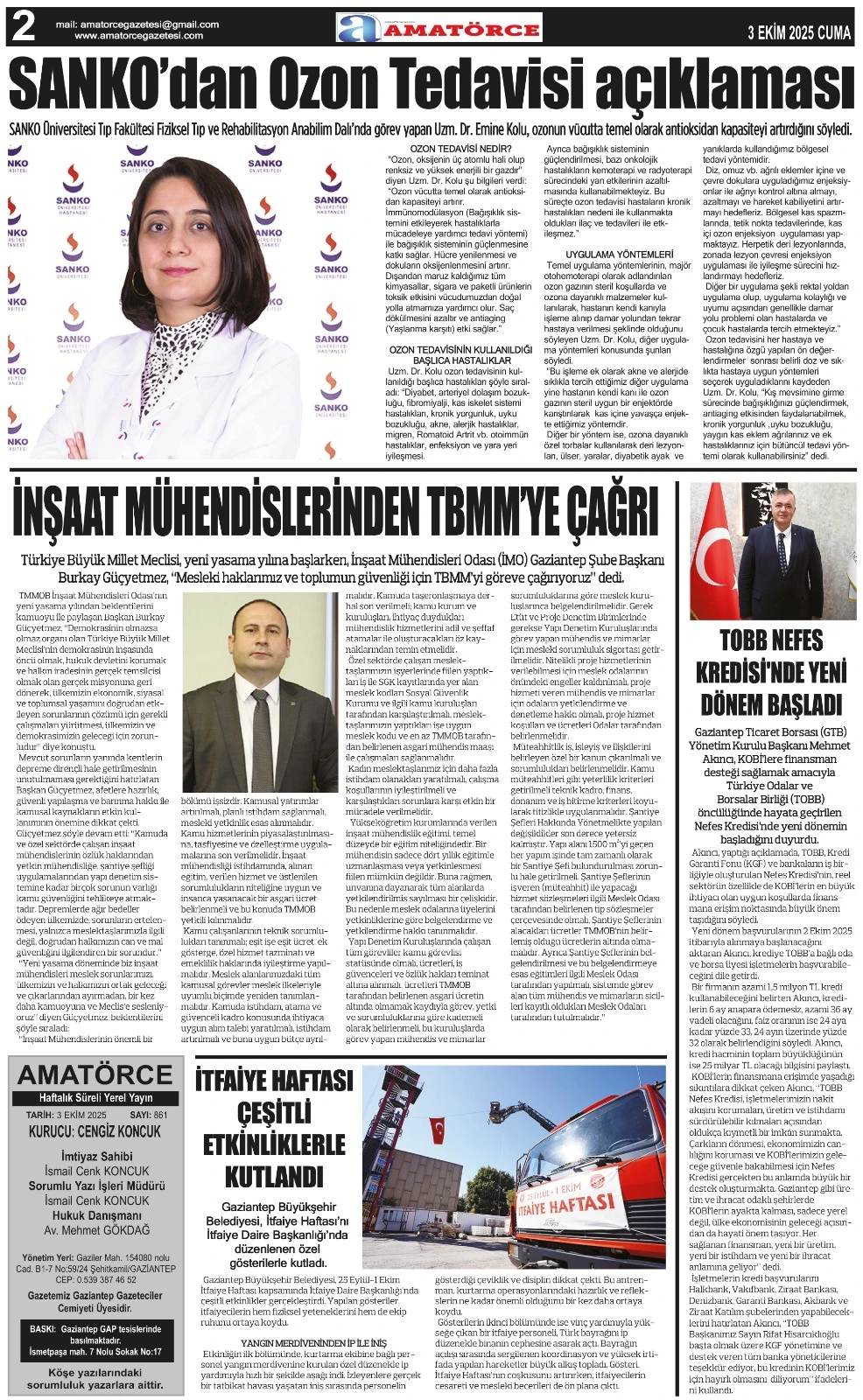 Amatörce Gazetesi 861. Sayı 2. Sayfa 