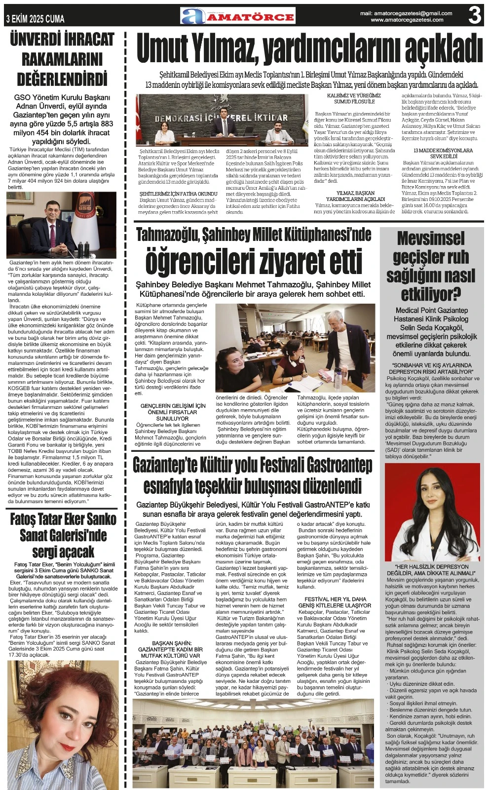 Amatörce Gazetesi 861. Sayı 3. Sayfa 