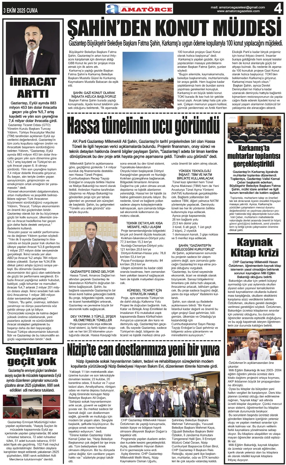Amatörce Gazetesi 861. Sayı 4. Sayfa 
