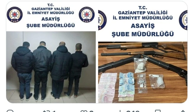 Asayiş Ekiplerinden Operasyon: 4 Ş&uuml;pheli Yakalandı