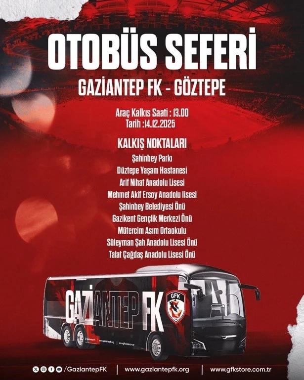 Göztepe Maçı İçin Taraftara Ücretsiz Ulaşım Desteği