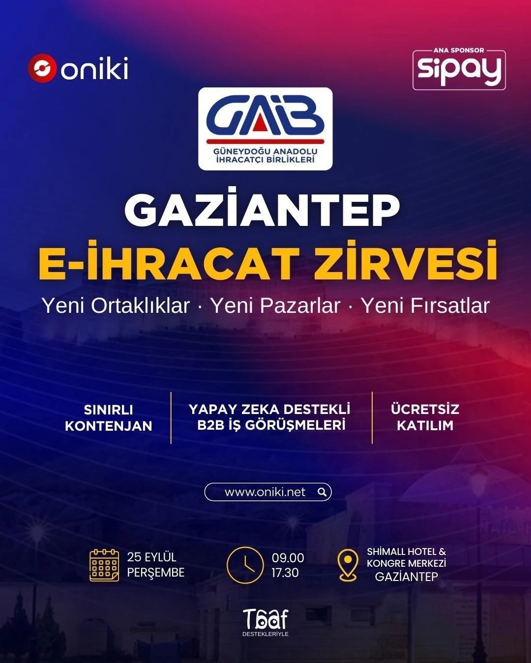 Güneydoğu’nun En Büyük E-İhracat Zirvesi Gaziantep’te Başlıyor