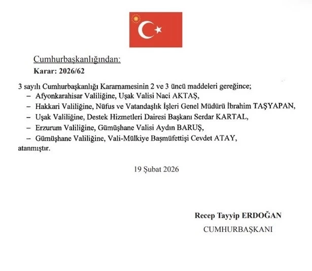 Resmi Gazete&rsquo;de Yayımlandı: 5 İlin Valisi Değişti