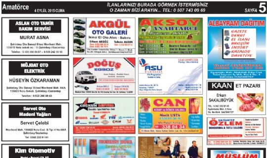 AMATÖRCE GAZETESİ 469 SAYI 5. SAYFA