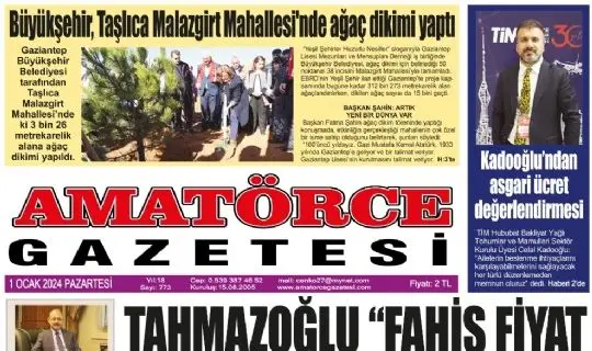 Amatörce Gazetesi 773.Sayı 1.Sayfa