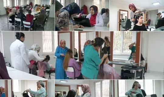 KUAFÖRLÜK VE CİLT BAKIM KURSUNA YOĞUN İLGİ