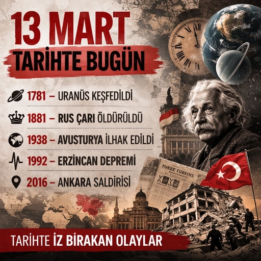13 Mart Tarihte Bug&uuml;n