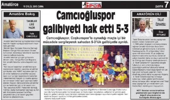 AMATÖRCE GAZETESİ 470 SAYI 7. SAYFA