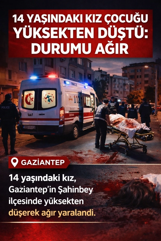 14 Yaşındaki Kız &Ccedil;ocuğu Y&uuml;ksekten D&uuml;şt&uuml;: Durumu Ağır