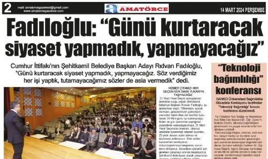 Amatörce Gazetesi 784.Sayı 2.Sayfa