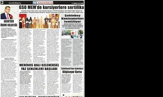 Amatörce Gazetesi 2019-07-12 2.Sayfa