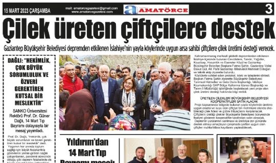 Amatörce Gazetesi 745.Sayı 3.Sayfa