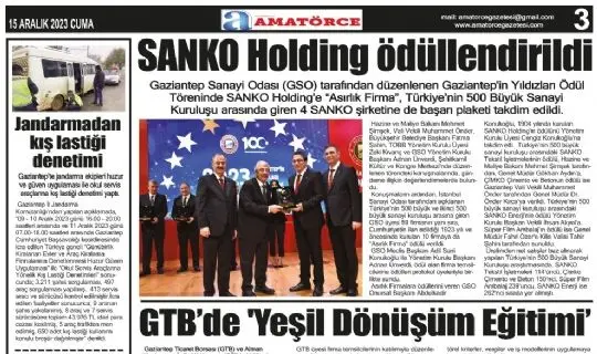 Amatörce Gazetesi 771.Sayı 3.Sayfa