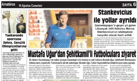 AMATÖRCE GAZETESİ (414 SAYI) 6. SAYFA