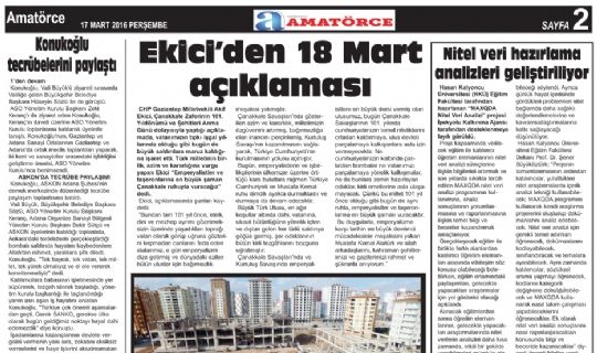 AMATÖRCE GAZETESİ 497 SAYI 2. SAYFA