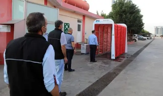 GSO-MEM, TOPLU ALANLARA YÖNELİK DEZENFEKSİYON TÜNELİ İMAL ETTİ