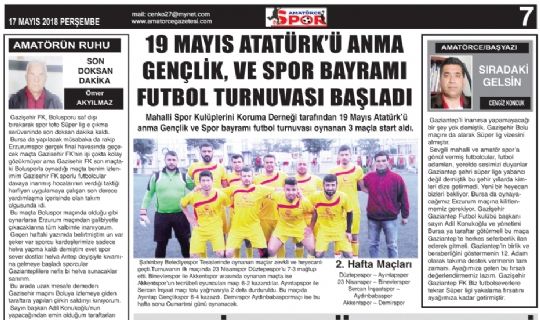 AMATÖRCE GAZETESİ 606 SAYI 7. SAYFA
