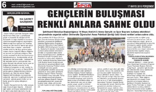 AMATÖRCE GAZETESİ 606 SAYI 6. SAYFA