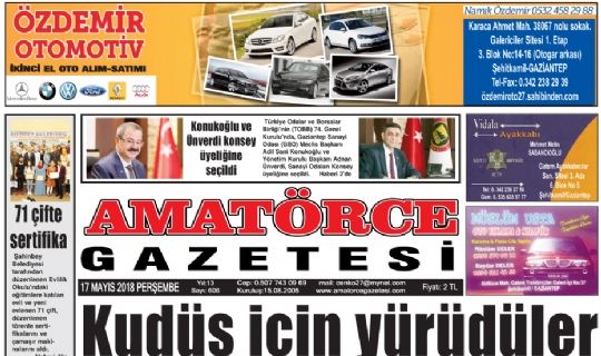 AMATÖRCE GAZETESİ 606 SAYI 1. SAYFA