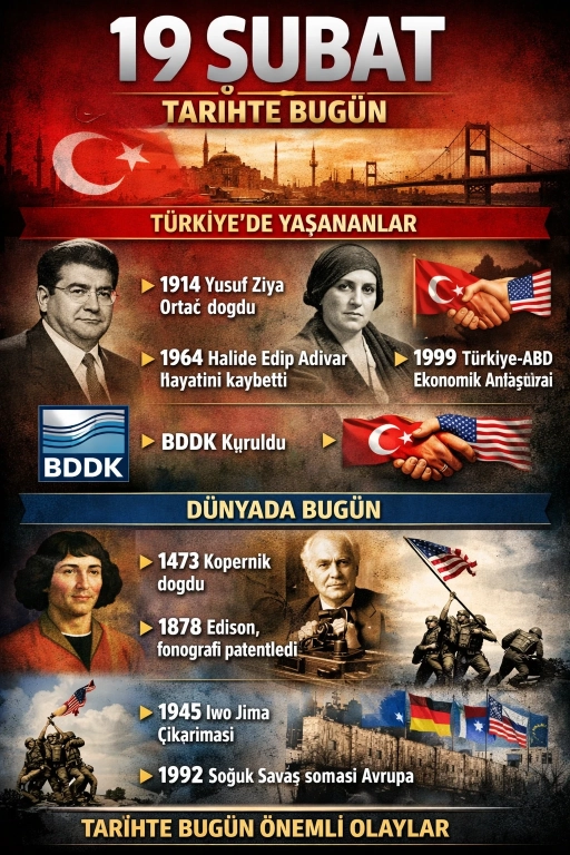 19 Şubat &ndash; Tarihte Bug&uuml;n